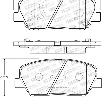 StopTech 13-15 Hyundai Veloster Turbo Street Performance Front Brake Pads