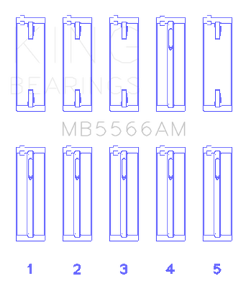 King Engine Bearings Audi A4 1.8L AEB (Size STD) Main Bearing Set
