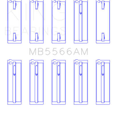 King Engine Bearings Audi A4 1.8L AEB (Size +.25 Oversized) Main Bearing Set