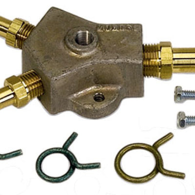 Moroso Universal Fuel Block Kit - 1/2in Hose Inlet w/Two 3/8in Hose Outlets