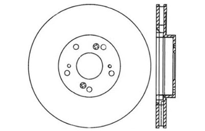 StopTech 02-06 Acura RSX Type S / 06-09 Honda Civic Si Slotted & Drilled Left Front Rotor