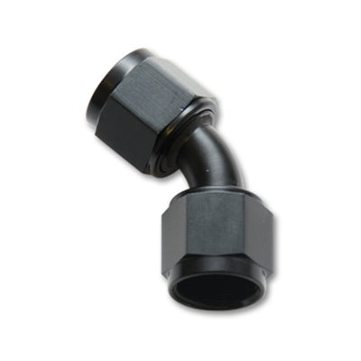 Vibrant -6AN X -6AN Female Flare Swivel 45 Deg Fitting ( AN To AN ) -Anodized Black Only