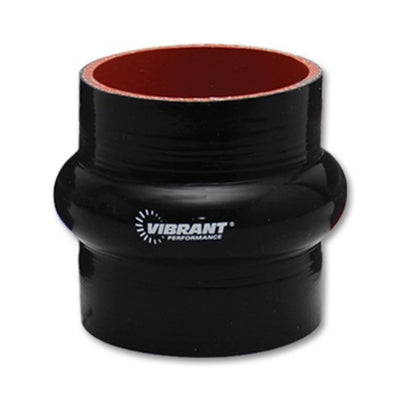 Vibrant 4 Ply Reinforced Silicone Hump Hose Connector - 2in I.D. x 3in long (BLACK)