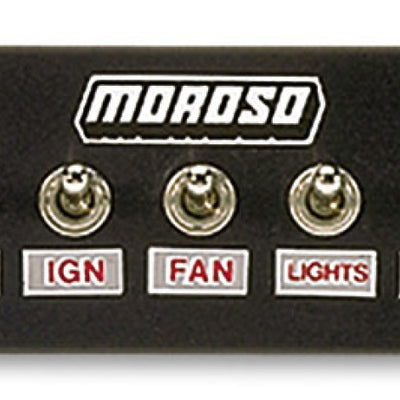 Moroso Toggle Switch Panel - Econo - 4in x 5in - Four On/Off Switches
