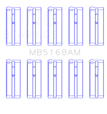 King Acura F22B1 / Honda F22A1/F22A6/F22B1/F22B2/F22B6 0.50 Oversized Main Bearing Set