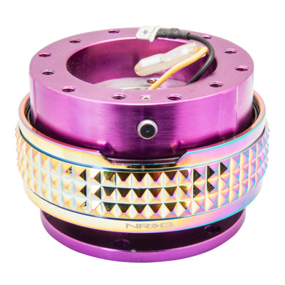 NRG Quick Release Kit - Pyramid Edition - Purple Body / Neochrome Pyramid Ring