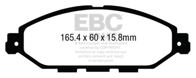 EBC 14+ Infiniti QX60 3.5 Greenstuff Front Brake Pads