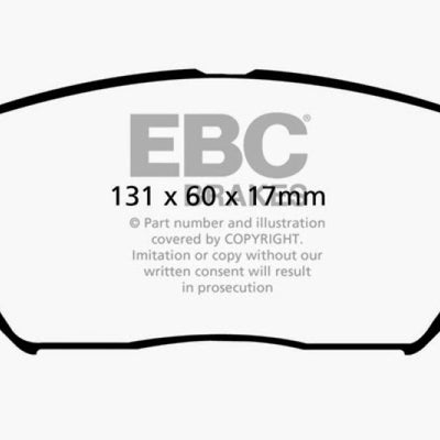 EBC 08-09 Hyundai Azera 3.3 Redstuff Front Brake Pads