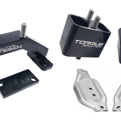 Torque Solution Solid Billet Engine/Transmission Mounts w/Mount Plates - 02-14 Subaru WRX