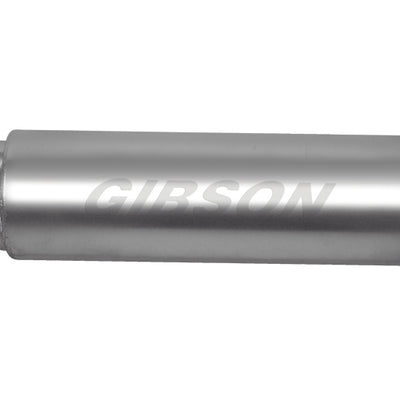 Gibson SFT Superflow Dual/Offset Round Muffler - 8x24in/2.5in Inlet/3in Outlet - Stainless