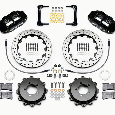 Wilwood Narrow Superlite 4R Rear Kit 12.88in Drilled 2008-2012 Subaru WRX w/Lines