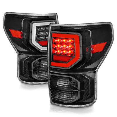 ANZO 07-11 Toyota Tundra Full LED Taillights Black Housing Clear Lens G2 (w/C light Bars)