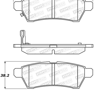 StopTech 05-18 Nissan Frontier Street Performance Rear Brake Pads