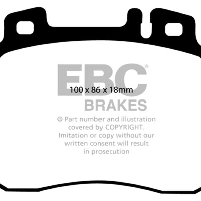EBC 98-99 Mercedes-Benz CL500 5.0 Greenstuff Front Brake Pads