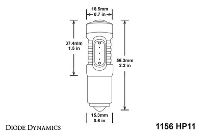 Diode Dynamics 1156 LED Bulb HP11 LED - Red Four