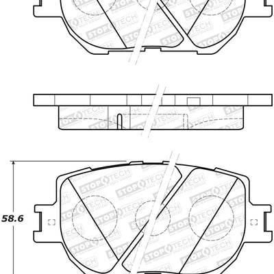 StopTech 14-15 Lexus IS Street Select Front Brake Pads