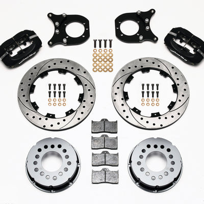 Wilwood Forged Dynalite P/S Rear Kit Drilled Rotor Chev 12 Bolt w/Clip Eliminator