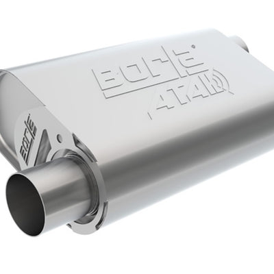 Borla CrateMuffler Stock SBF 289/302/FE BB ATAK 2.25in Offset 14inx4.35inx9in Oval Muffler