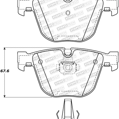 StopTech 10-16 BMW 5-Series Street Performance Rear Brake Pads