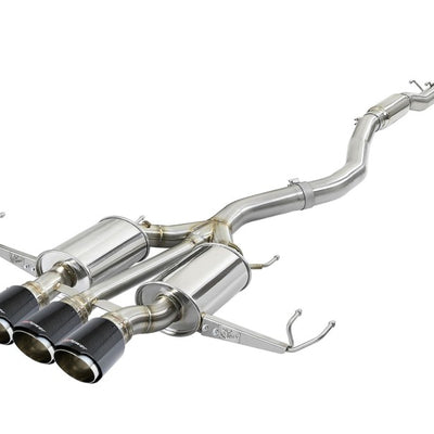 aFe Takeda 3in 304 SS Cat-Back Exhaust w/ Carbon Fiber Tips 17-18 Honda Civic Type R L4 2.0L (t)