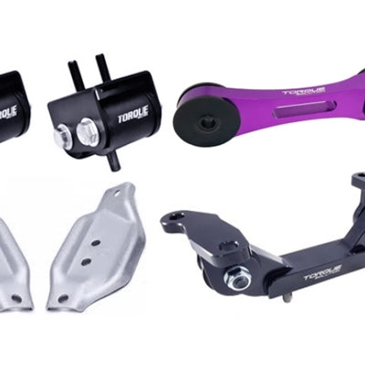 Torque Solution Engine/Trans/Purple Pitch Mount Kit w/Mount Plates - 02-14 Subaru WRX/04+ Subaru STI