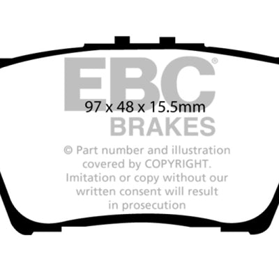 EBC 06-08 Toyota RAV 4 2.4 Greenstuff Rear Brake Pads