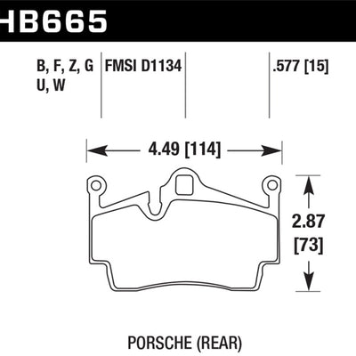 Hawk 05-16 Porsche Boxster / 07-14 Porsche Cayman DTC-70 Race Rear Brake Pads