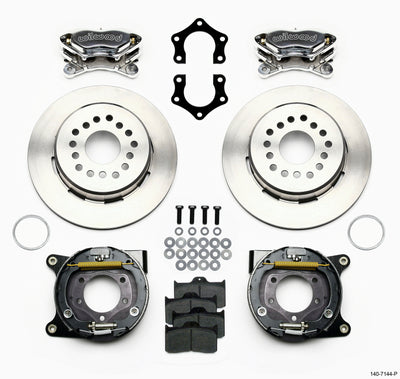 Wilwood Forged Dynalite P/S Park Brake Kit Polished Mopar/Dana 2.36in Off w/Snap Ring Bearing