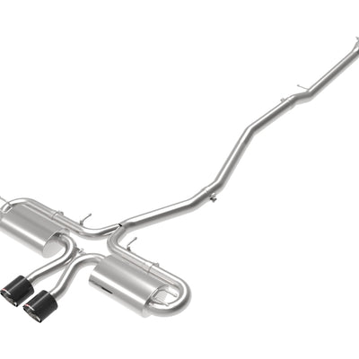 aFe POWER Takeda 3in 304 SS Cat-Back Exh w/Center Carbon Fiber Tips 17-19 Honda Civic Si L4-1.5L (t)