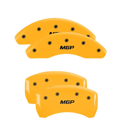 MGP 4 Caliper Covers Engraved Front & Rear MGP Yellow Finish Black Characters 2011 Audi A3