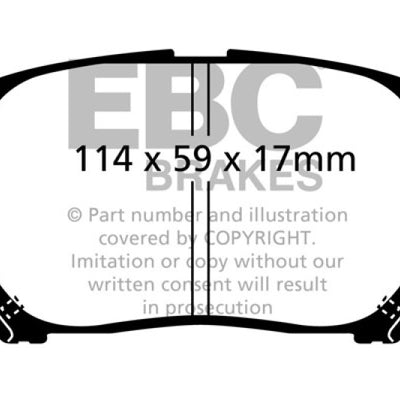 EBC 02-03 Lexus RX300 3.0 2WD Ultimax2 Front Brake Pads