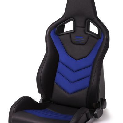 Recaro Sportster GT Passenger Seat - Black Vinyl/Blue Suede