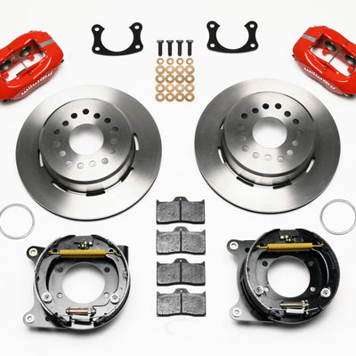Wilwood Forged Dynalite P/S Park Brake Kit Red BOP Axle 2.75in Bearing 2.75 Offset