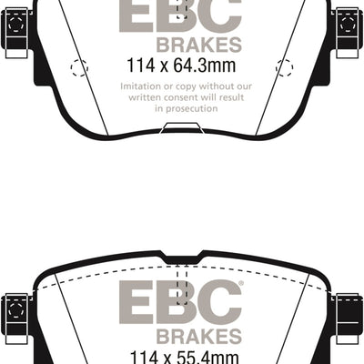 EBC 2017+ Mercedes-Benz E300 (W213) Redstuff Rear Brake Pads