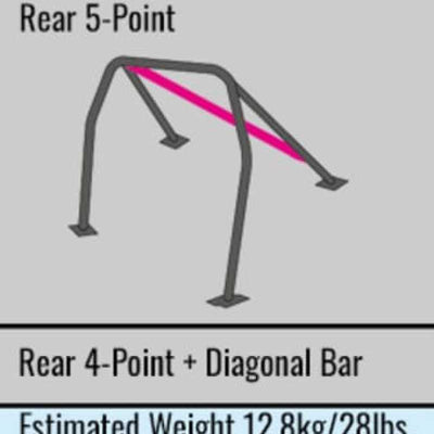 Cusco D1 Chromoly Blue 5-Point (No Front Bars) Roll Cage 90-97 Mazda Miata (NA) (S/O/No Cancel)