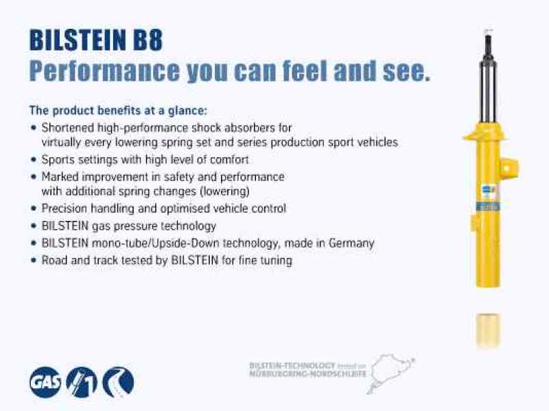 Bilstein B8 Performance Audi A4 2006-2002 / A4 Quattro 2006-2002 Rear Monotube Shock