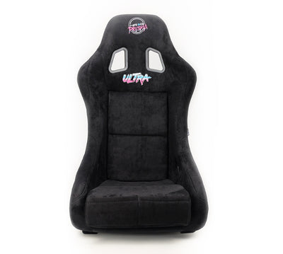 NRG FRP Bucket Seat ULTRA Edition - Medium (Black Alcantara/Gold Glitter Back)