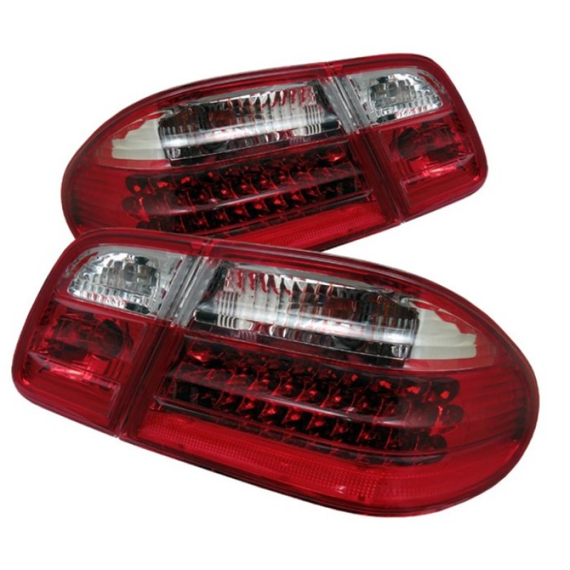 xTune Mercedes Benz W210 E-Class 96-02 LED Tail Lights Red Clear ALT-CL-MBW210-LED-RC