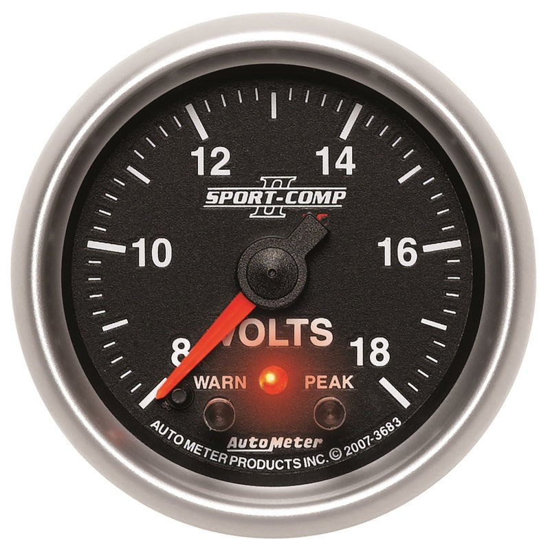 Autometer Sport-Comp II 2-1/16in Digital Voltmeter Gauge - 18V