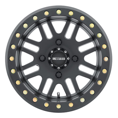 Method MR406 UTV Beadlock 15x8 / 4+4/0mm Offset / 4x136 / 106mm CB Matte Black Wheel