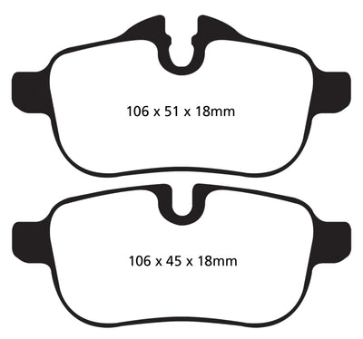 EBC 09+ BMW Z4 3.0 (E89) Greenstuff Rear Brake Pads