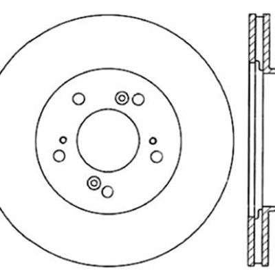 StopTech 97-01 Acura Integra Type R / 97-01 Honda CR-V Drilled Right Front Rotor