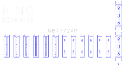 King Engine Bearings Subaru EZ30/EZ30D (Size 0.25 Oversized) Performance Main Bearing Set