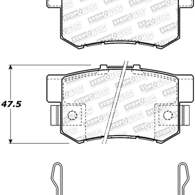 StopTech Sport Brake Pads w/Shims and Hardware - Front