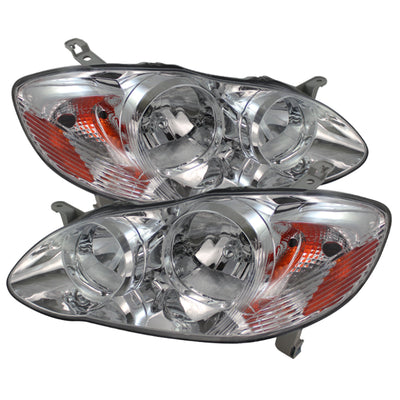 xTune Toyota Corolla 03-06 Crystal Headlights Chrome HD-JH-TC03-AM-C