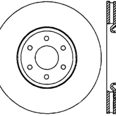 StopTech Sport Slotted (CRYO) 05-18 Nissan Frontier Front Right Slotted Rotor