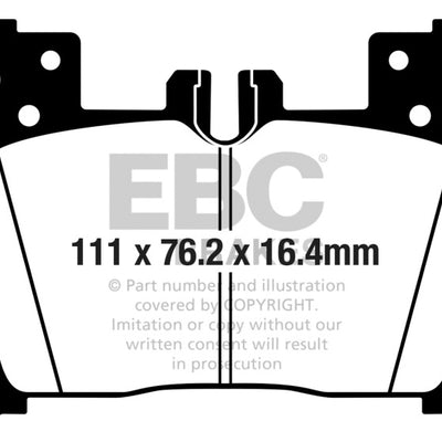 EBC 2018+ Lexus LC500 5.0L Redstuff Rear Brake Pads