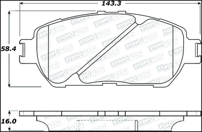 StopTech Street Select Brake Pads - Front