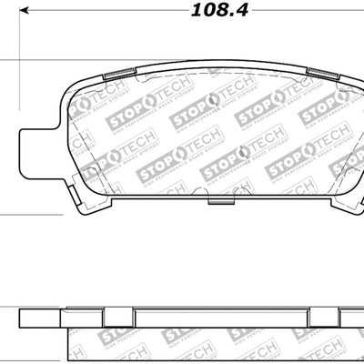 StopTech Street Touring 05-09 Subaru Legacy Rear Brake Pads
