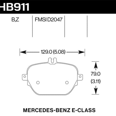 Hawk 17-18 Mercedes-Benz E43 AMG 4Matic 3.0L/ 2018 Mercedes-Benz E400 HPS 5.0 Street Rear Brake Pads